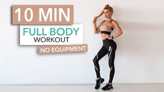 10 MIN FULL BODY WORKOUT  No Equipment  Pamela Reif [upl. by Dej]