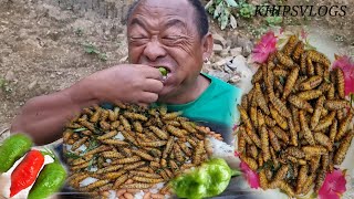 Most expensive silkworm 🐛 with Naga King Chilli  khipsvlog3739 [upl. by Catherina]