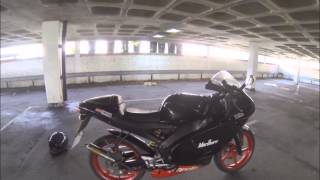 Aprilia RS 50  Overheating and smoking 2 stroke  RossRS [upl. by Neff155]