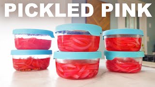 Every way of making pink pickled onions the greatest condiment [upl. by Nailij243]