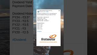 Firstsource Solutions Ltd has declared an interim dividend for FY 2024 Dividend StockMarket FSL [upl. by Ybot918]