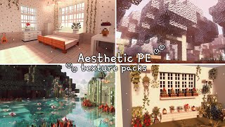 ˚˖𓍢ִ໋🐻Aesthetic Minecraft PE texture packs🌻✧⋆⭒˚  Minecraft Texture Pack Showcase [upl. by Engeddi]