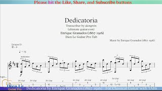 Dedicatoria by Enrique Granados 18671916  For Classical Guitar with TABs [upl. by Amsirahc]