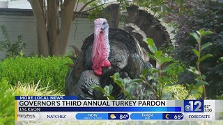 Mississippi governor pardons turkey to help fundraising initiative [upl. by Htebsle]