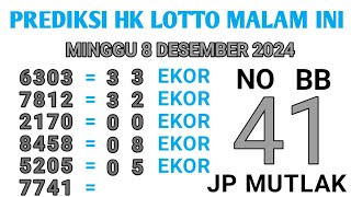 PREDIKSI HK MALAM INI 8 DESEMBER 2024  BOCORAN TOGEL HONGKONG MALAM INI  HK JITU MALAM INI [upl. by Ogaitnas]