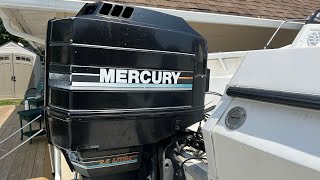 Seastar Hydraulic Steering 1992 Mercury 175HP [upl. by Arreyt]