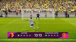 PES 2021  Watford vs Manchester United  Penalty Shootout  Ronaldo  eFootball Gameplay PC [upl. by Filemon523]