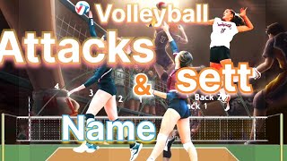 Volleyball Attacks name and setter hand signals in detail volleyball [upl. by Danya59]