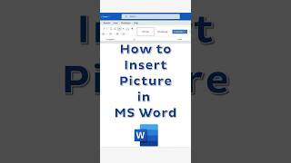 How to Insert Picture in MS Word shorts msword [upl. by Hege]