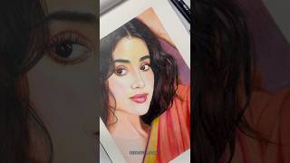 quikdraw art artworld timelapse janvikapoor bollywood actress portraitdrawing [upl. by Trebleht]