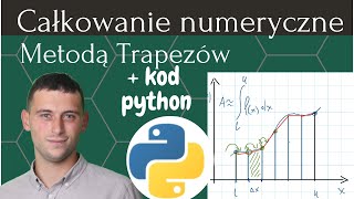 całkowanie  metoda trapezów  plus kod python [upl. by Eelsew]