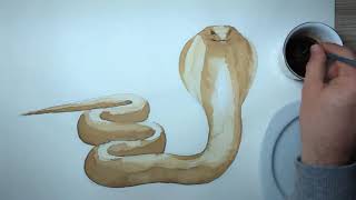 3D painting with coffeeSNAKE [upl. by Arlie819]