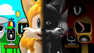 Tails plays  Sprunki Very scary but i did not cried [upl. by Karlotte578]