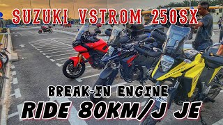 First 1000KM BREAKIN ENGINE Suzuki VStrom 250SX Motor Baru Keluar Kedai [upl. by Retsevel]