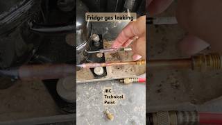 FRIDGE GAS LEAKING shorts ytshorts shortfeed refrigeratorrepair [upl. by Dranik]