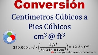 Convertir de Centimetros Cúbicos a Pies Cúbicos cm³ a ft³ [upl. by Devonna603]