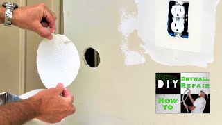 Easiest way to repair a drywall hole ever Contractor tips Diy tricks [upl. by Tterrag311]