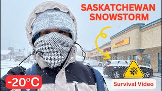 My Mistake  Saskatchewan Snow Storm  Extreme Cold Warning  Canada [upl. by Azrim]