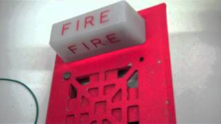 Wheelock 7001T24 FireLite STH7124VDC Fire Alarm Test [upl. by Ynnep]