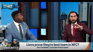 FIRST THINGS FIRST  Nick Wright SHOCKED Detroit Lions Are The BEST Team In The NFL [upl. by Margaretta187]