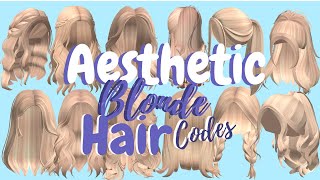 aesthetic BLONDE hair codes for Bloxburg  roblox [upl. by Natam]