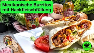 Mexikanische Burritos 🌶️ mit Hackfleischfüllung von KochMalSchnell [upl. by Llerruj]