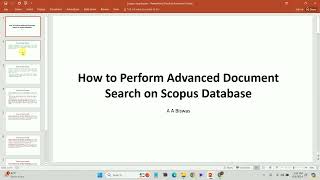 Advanced Document Search in Scopus [upl. by Aneelahs]