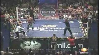 CMLL 260609 Místico La Sombra Volador Jr VS Mr Niebla Felino Negro Casas 23 [upl. by Htez749]