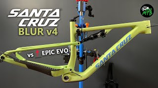 20222024 SANTA CRUZ Blur v4 vs Specialized EPIC EVO C and CC Carbon FRAME Quick Review [upl. by Suvart119]