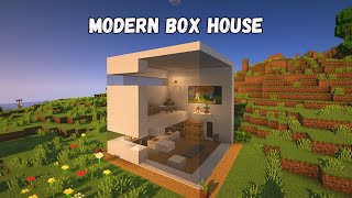 Minecraft  Building Modern Box House  PC Case House [upl. by Rekcut]