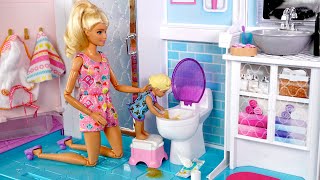 Barbie amp Ken Doll Family Toddler Get Well Routine [upl. by Beedon788]