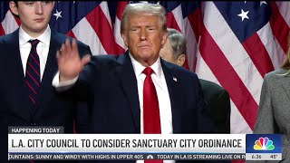 LA city council to consider sanctuary city ordinance [upl. by Einneg199]