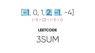 3Sum LeetCode  Interview Question Algorithm Explanation [upl. by Eiffub640]