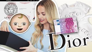 zum ERSTEN MAL BABY KLAMOTTEN kaufen  LUXUS HAUL von Versace amp DIOR  BILLIGSTE ARTIKEL KAUFEN [upl. by Cochran]