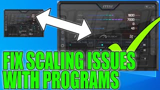 How To FIX Programs Not Scaling Properly On High Resolution In Windows 10  Programs Open Small [upl. by Nirol]