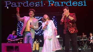 Pardesi Pardesi  Kumar SanuUdit Narayan and Alka Yagnik Live Concert  Raja Hindustani [upl. by Ahsatsan]