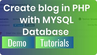 Create a dynamic blog CMS website in PHP with MYSQL database Demo amp Tutorials   SEO friendly [upl. by Bannister]