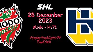 MODO VS HV71  28 DECEMBER 2023  HIGHLIGHTS  SHL [upl. by Landers]