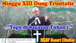 Pendeta David Farel Sibuea MTh MDiv Minggu XIII Dung Trinitatis HKBP Resort Cibubur 25 Agust 2024 [upl. by Mohsen631]