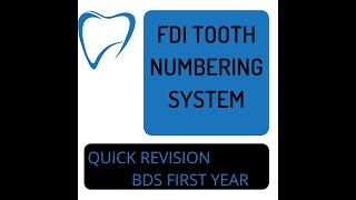 FDI TOOTH NUMBERING SYSTEM I DENTAL ANATOMY I BDS FIRST YEAR I QUICK REVISION SERIES shorts [upl. by Magnolia]