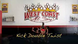 West Coast All Stars Cheerleading  Basket Toss Types [upl. by Lirbij]