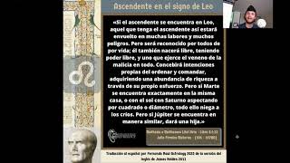 Ascendente en Leo en la astrología helenística tardía según Julio Fírmico Materno [upl. by Dahlia]