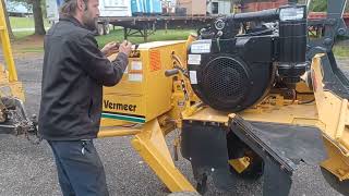 va heavy equipment vermeer 630b stump grinder starting and operating [upl. by Thadeus]