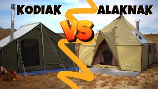 His Canvas Stove Tent was Better Than Mine Kodiak 6170 vs Cabelas 12x12 Alaknak [upl. by Aldercy]