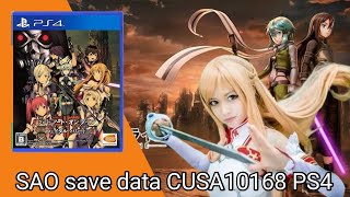 PS4 Sword Art Online Fatal Bullet Save Data near platinum CUSA10168 PS4 hen [upl. by Keverne]