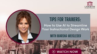 How to Use AI to Streamline Your Instructional Design Work video [upl. by Adnawyt]