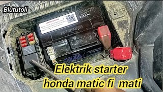 jalur elektrik starter honda matic fi  elektrik starter honda matic mati [upl. by Nyrat]