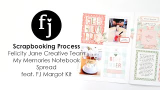 Scrapbooking Process  Felicity Jane Creative Team  My Memories Notebook Spread feat FJ Margot Kit [upl. by Tolliver]