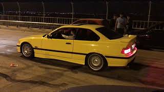 Bmw e36 M3 Turbo S50B30 burnout m3 turbo exhaust [upl. by Tolliver]