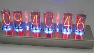 IN18 Blue Dream Nixie Clock Demo 1 [upl. by Allerus]